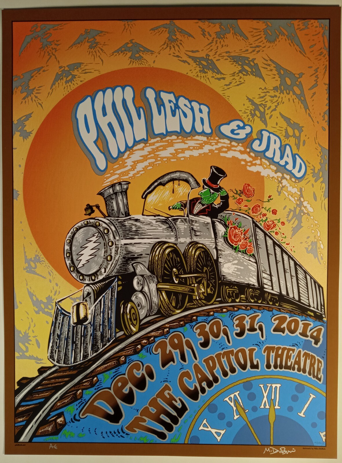 Phil Lesh & JRAD New Years 2014 Capitol - Grateful Dead - Signed by Mike Dubois
