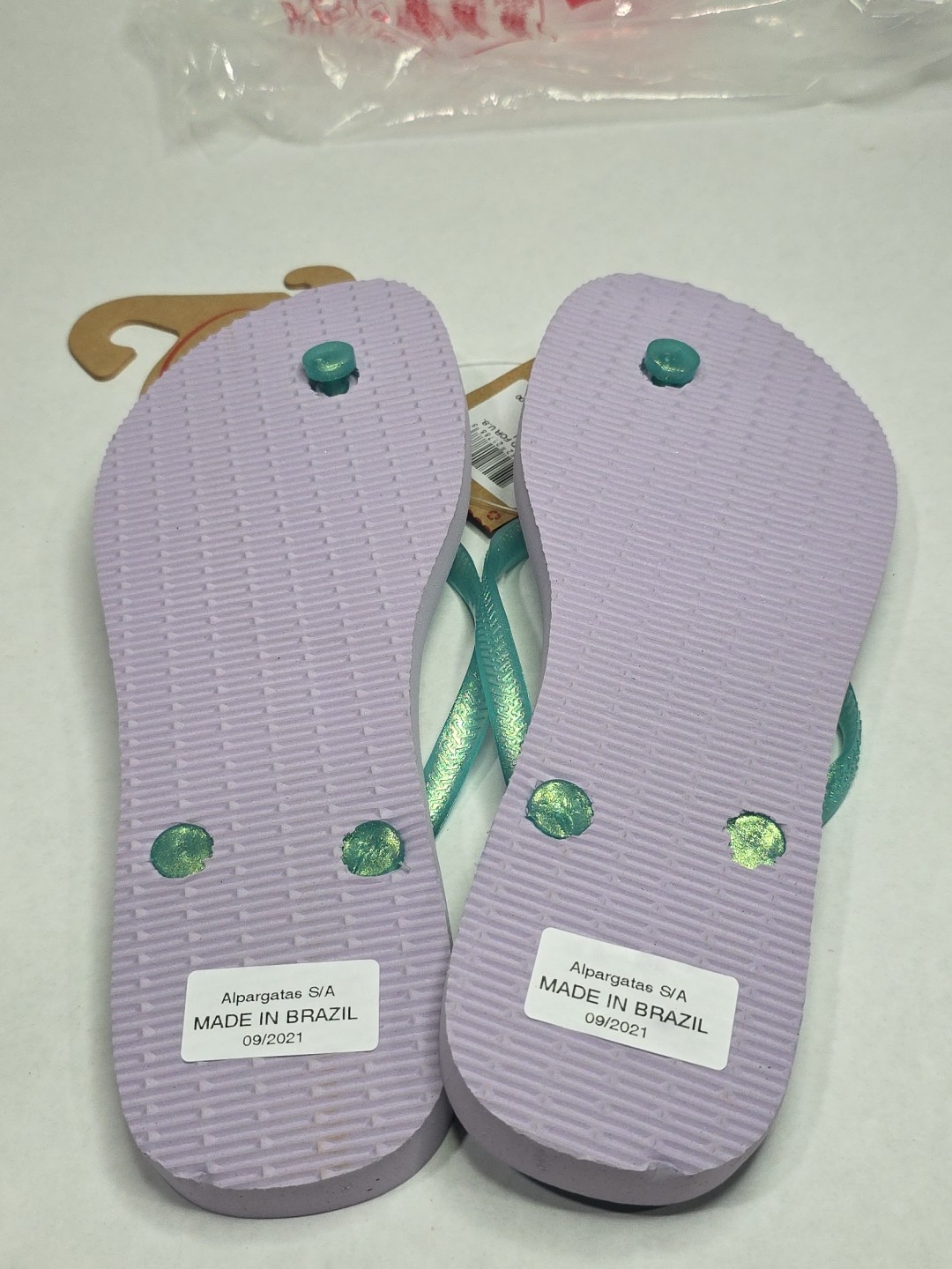 Havaianas Quiet Lilac W US 9/10 Purple Palm Tree Hawaiian Flip Flops Thong New