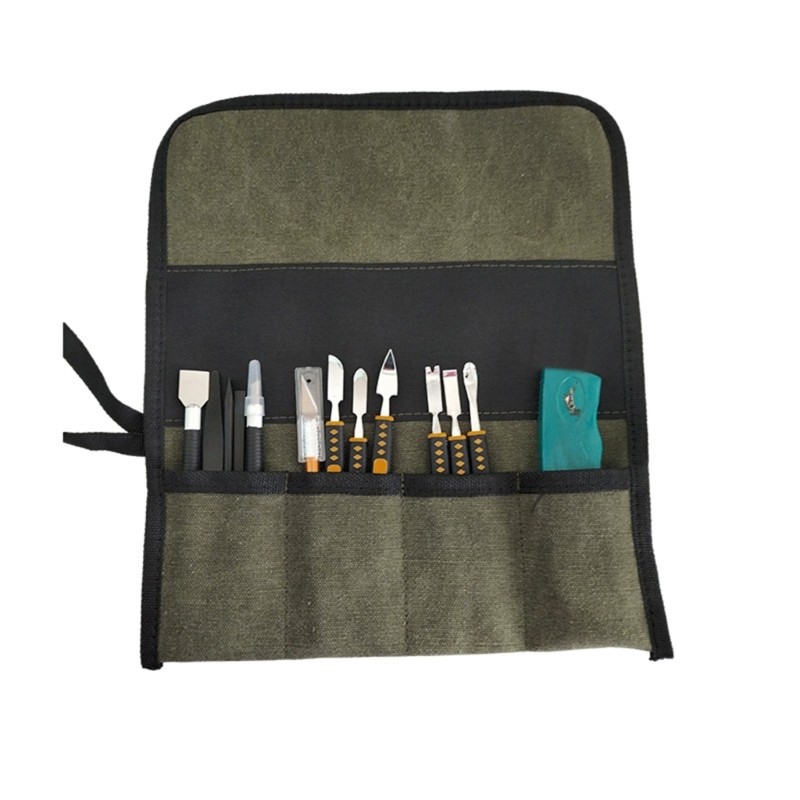 Tool Roll Multipurpose Roll Up Tool Bag Wrench Roll,Canvas Tool Organizers Bag