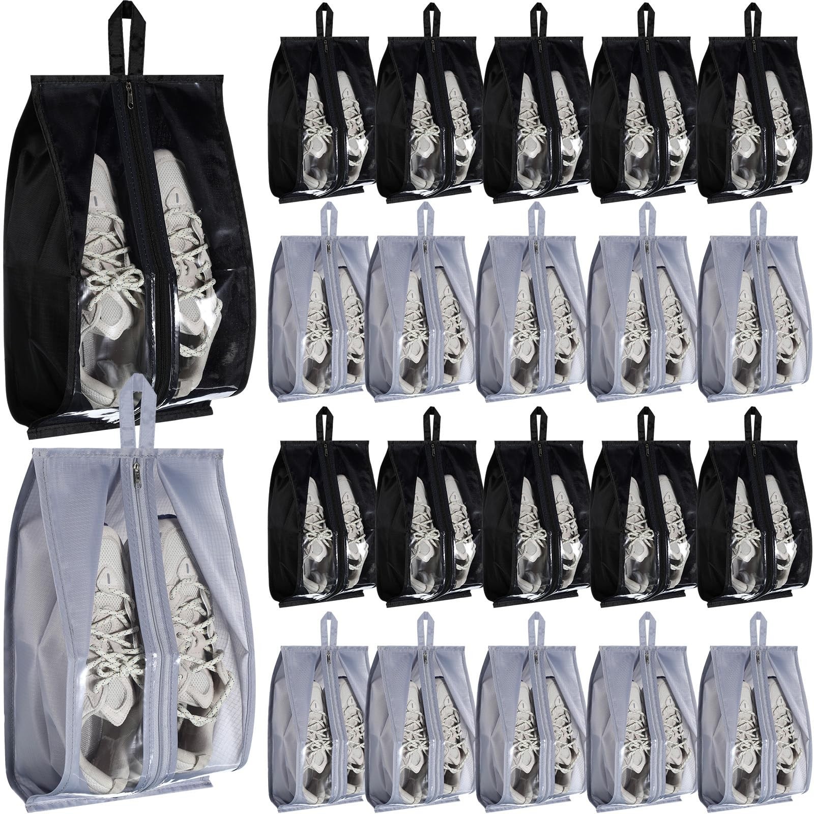 Windyun 20 Pcs Shoe Bags for Travel Waterproof Sneaker Bag Multi Color Shoe C...