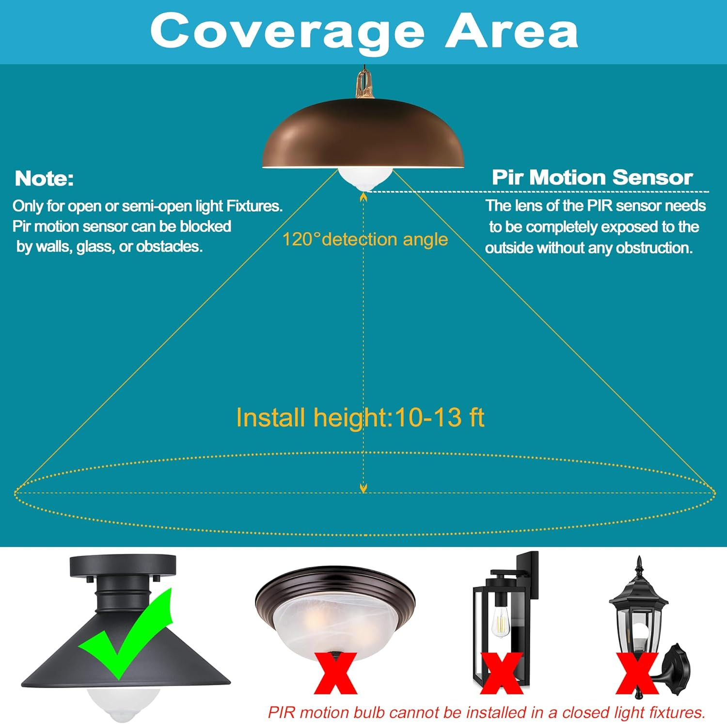 Motion Sensor Light Bulbs Indoor, 5000K Daylight 9W (60W Equivalent) 800Lm A19 E
