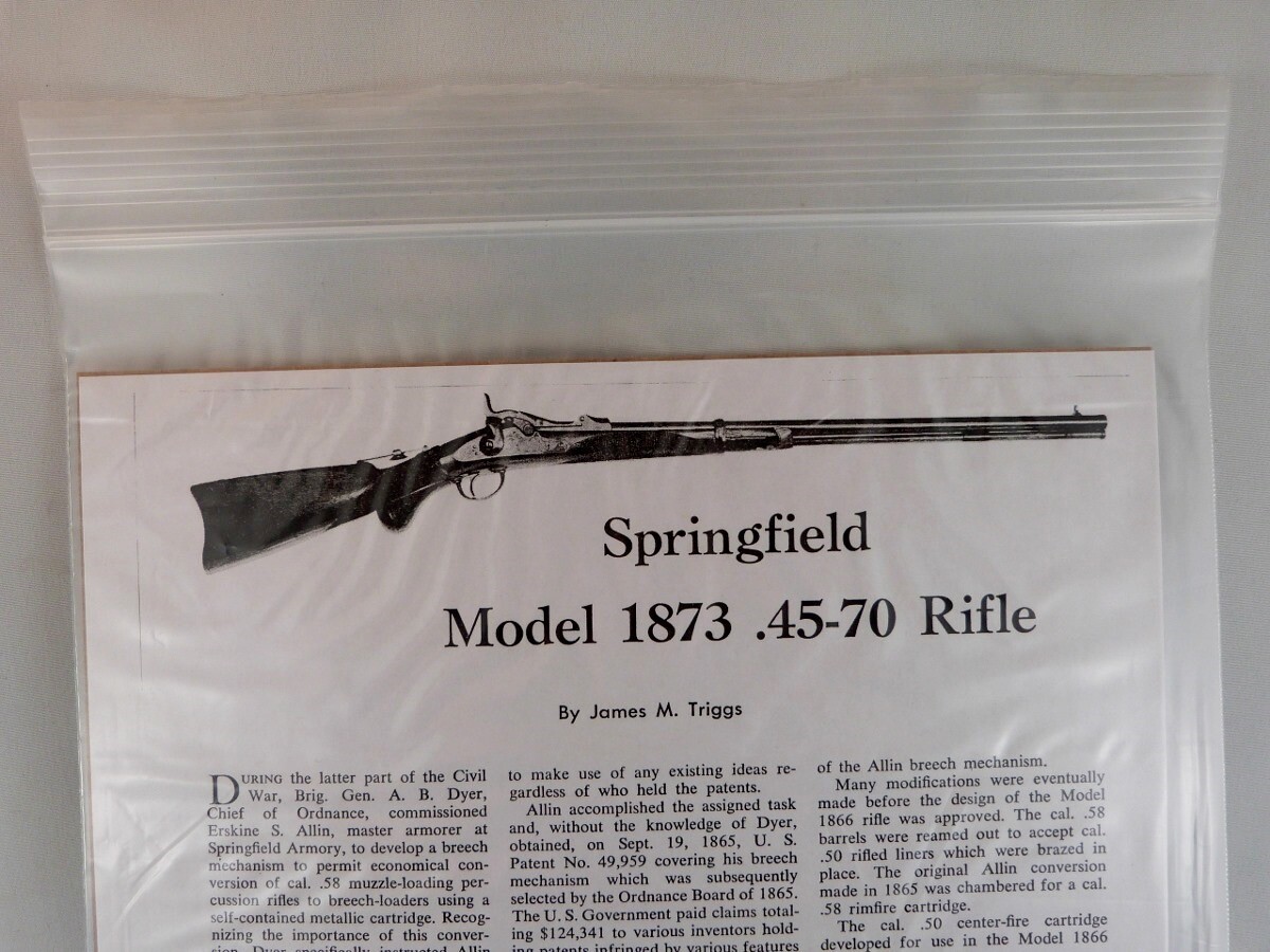 SPRINGFIELD MODEL 1873 .45-70 RIFLE BREAK DOWN INSTRUCTION KIT