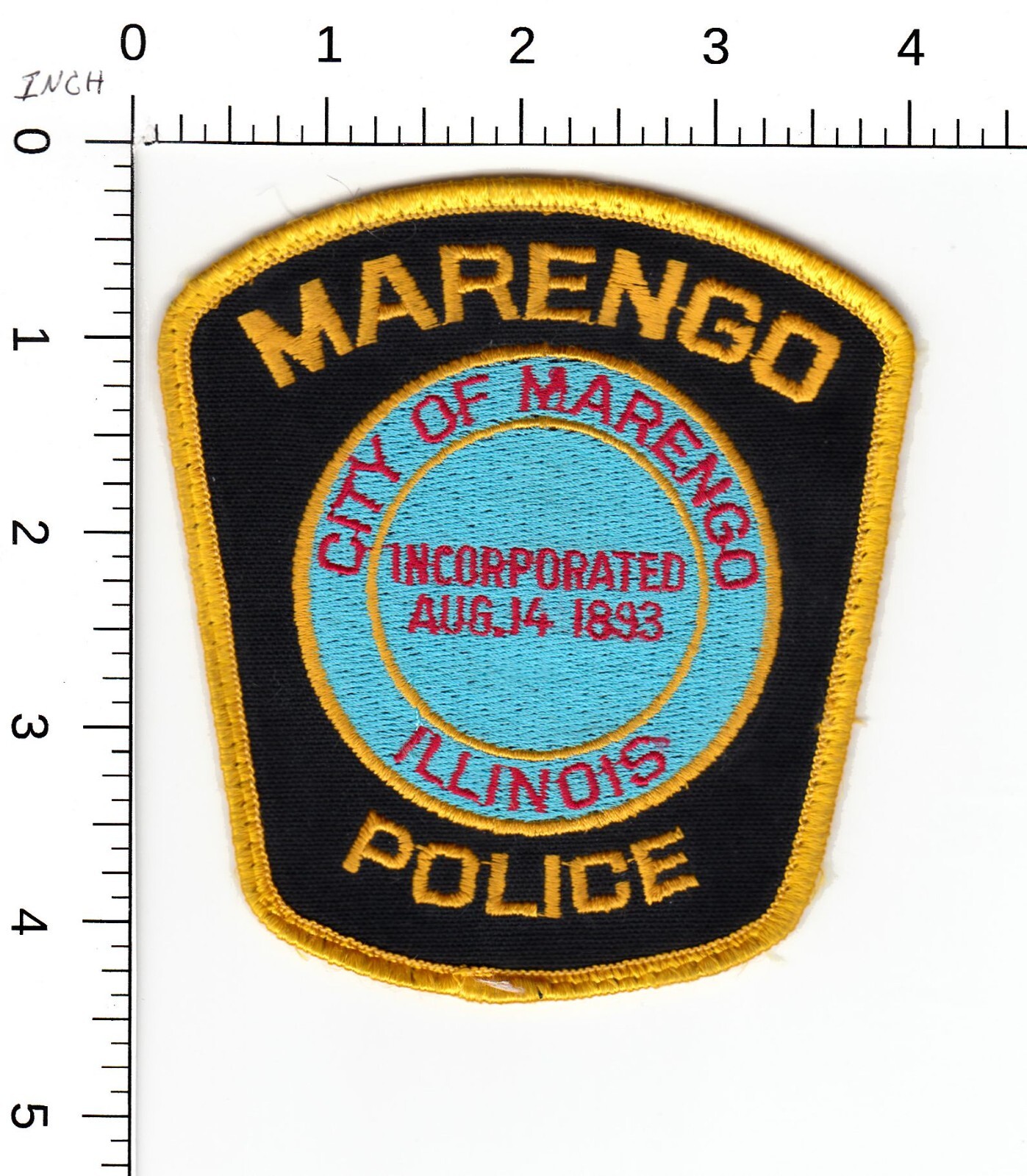 OS -- MARENGO  -- ILLINOIS POLICE COLLECTIBLE PATCH