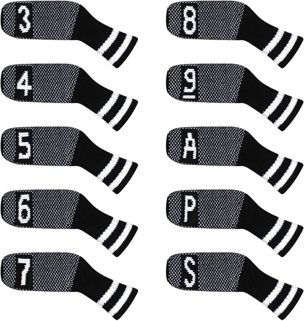 Scott Edward 10 Pcs Golf Club Head Covers for Irons Cuteness Basically Socks ...
