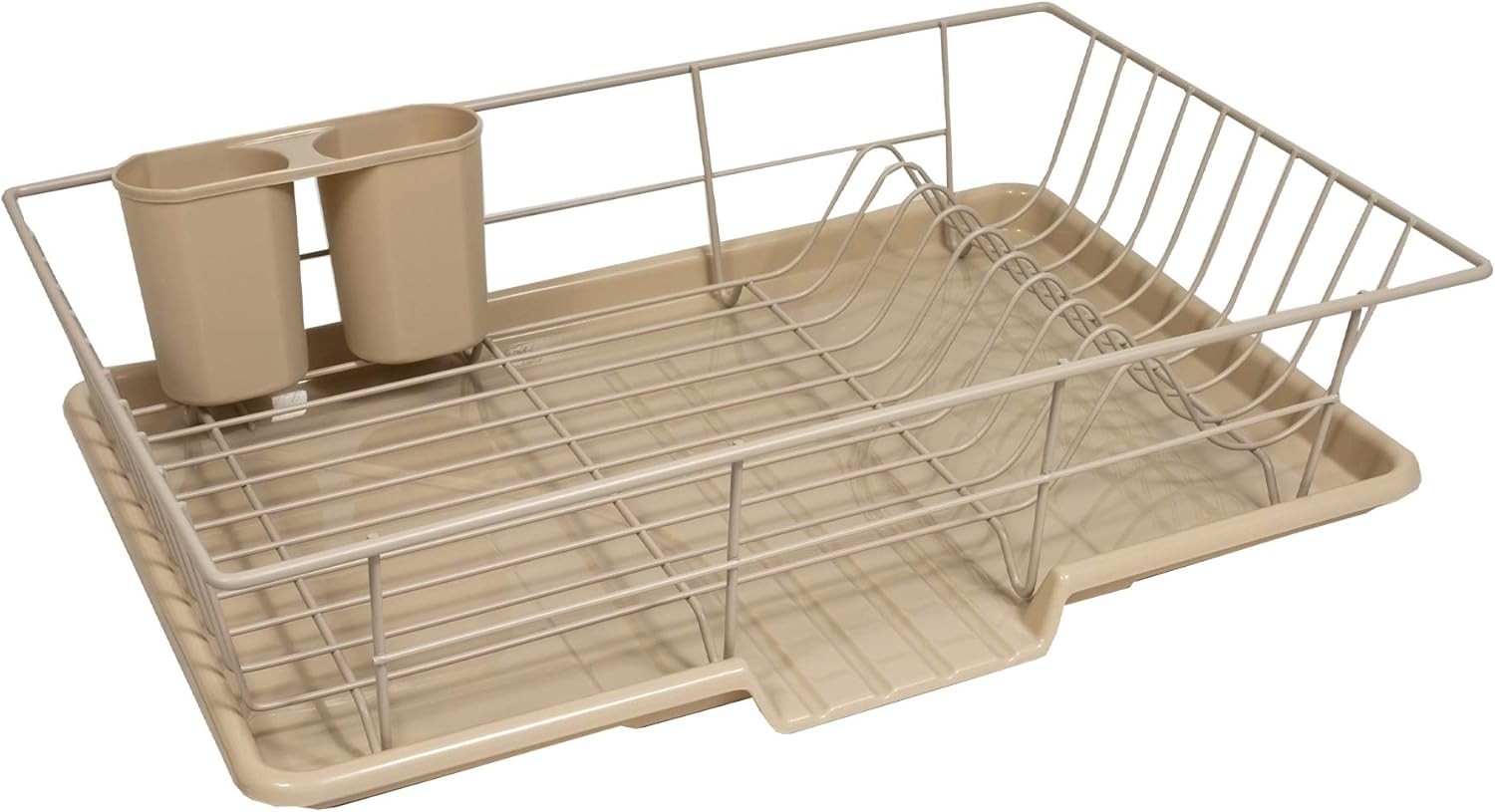 3 Piece Dish Drainer Rack Set With Drying Board And Utensil Holder 17 X 12 X 4"