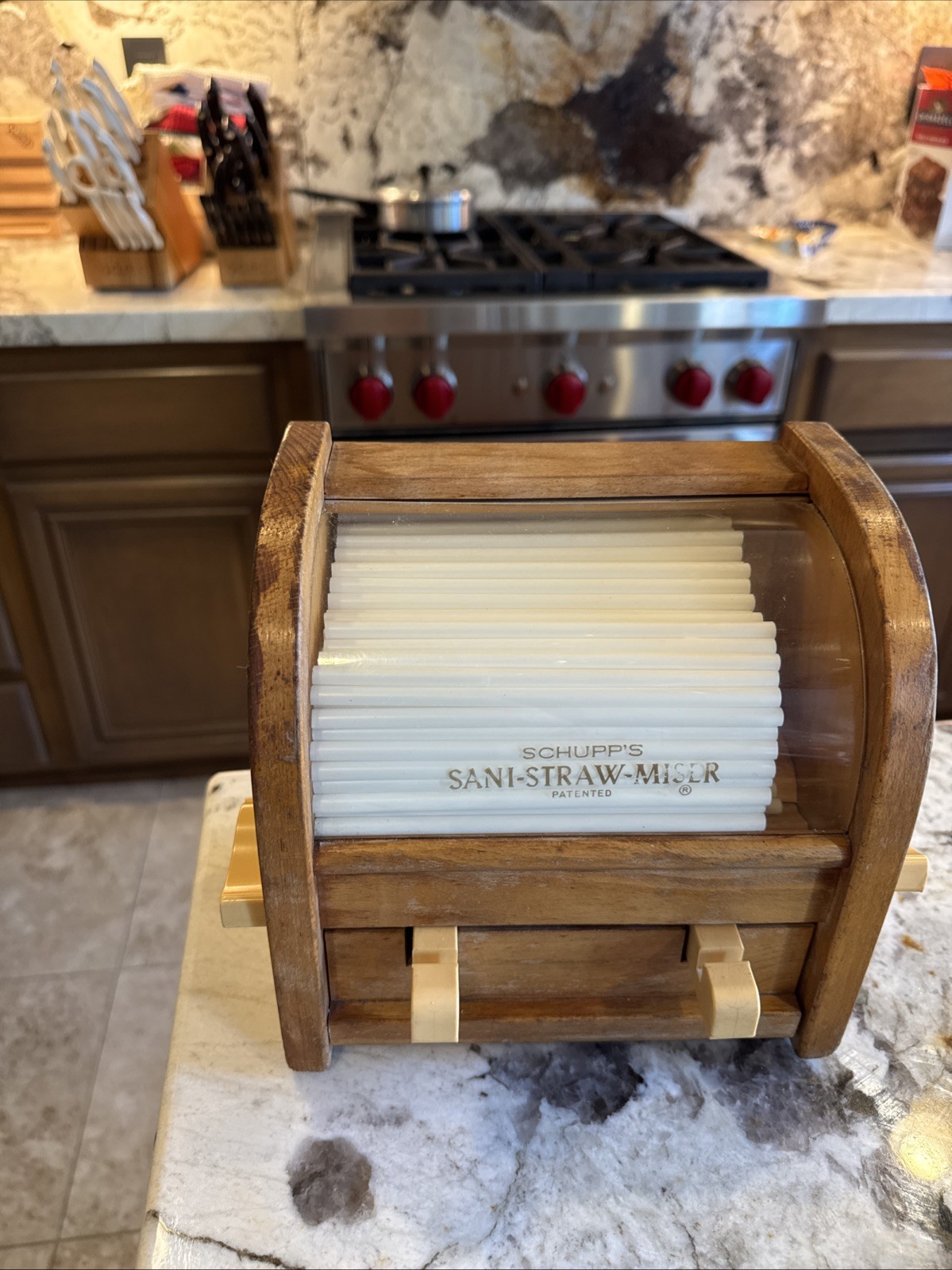 Schupp’s Sani-Straw-Miser Vintage Straw Dispenser Coffee Restaurant