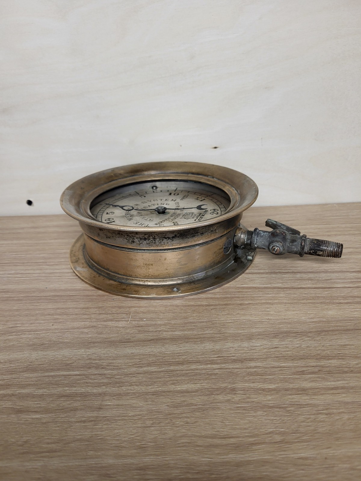 Antique Webster System Steam Gauge 1889