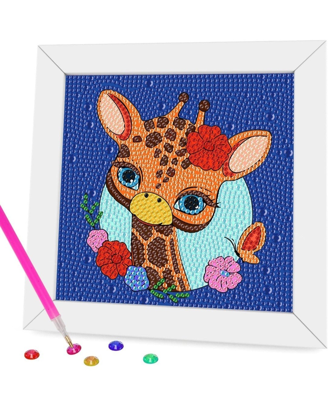 Baby Giraffe 5D Diamond Art Kit, Gem Painting Set, Kids DIY Arts & Crafts
