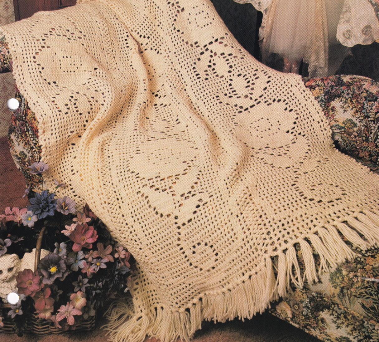 Crochet Afghan Pattern ROSES ARE FOREVER Instructions Annie's