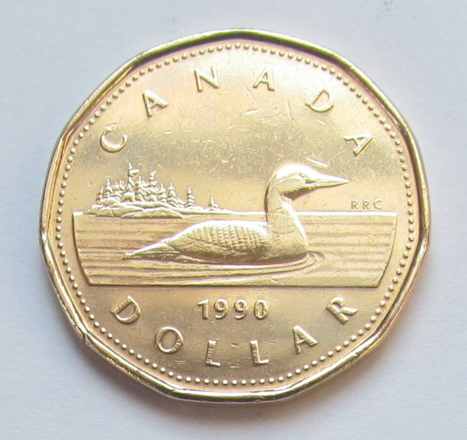 1990 CANADA 1 DOLLAR LOONIE  - combined shipping