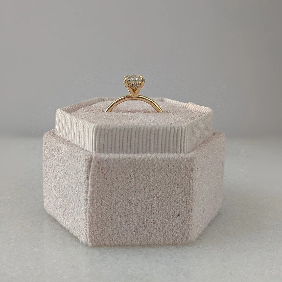 Diamond Wedding Ring Semi Mount Round Setting 0.15 Ct Real Solid 14K Yellow Gold