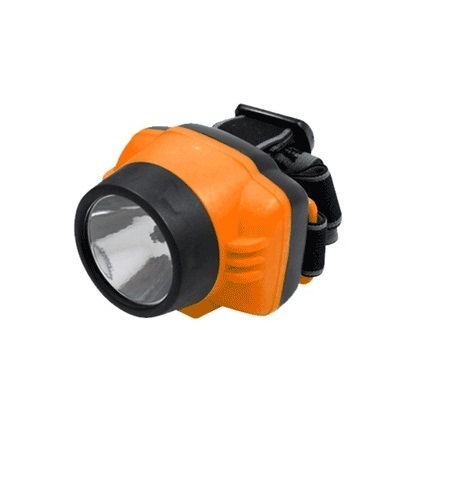 Head Lamp Safety Flashlight Strap Biking Walking Hiking Camping Yellow Orange