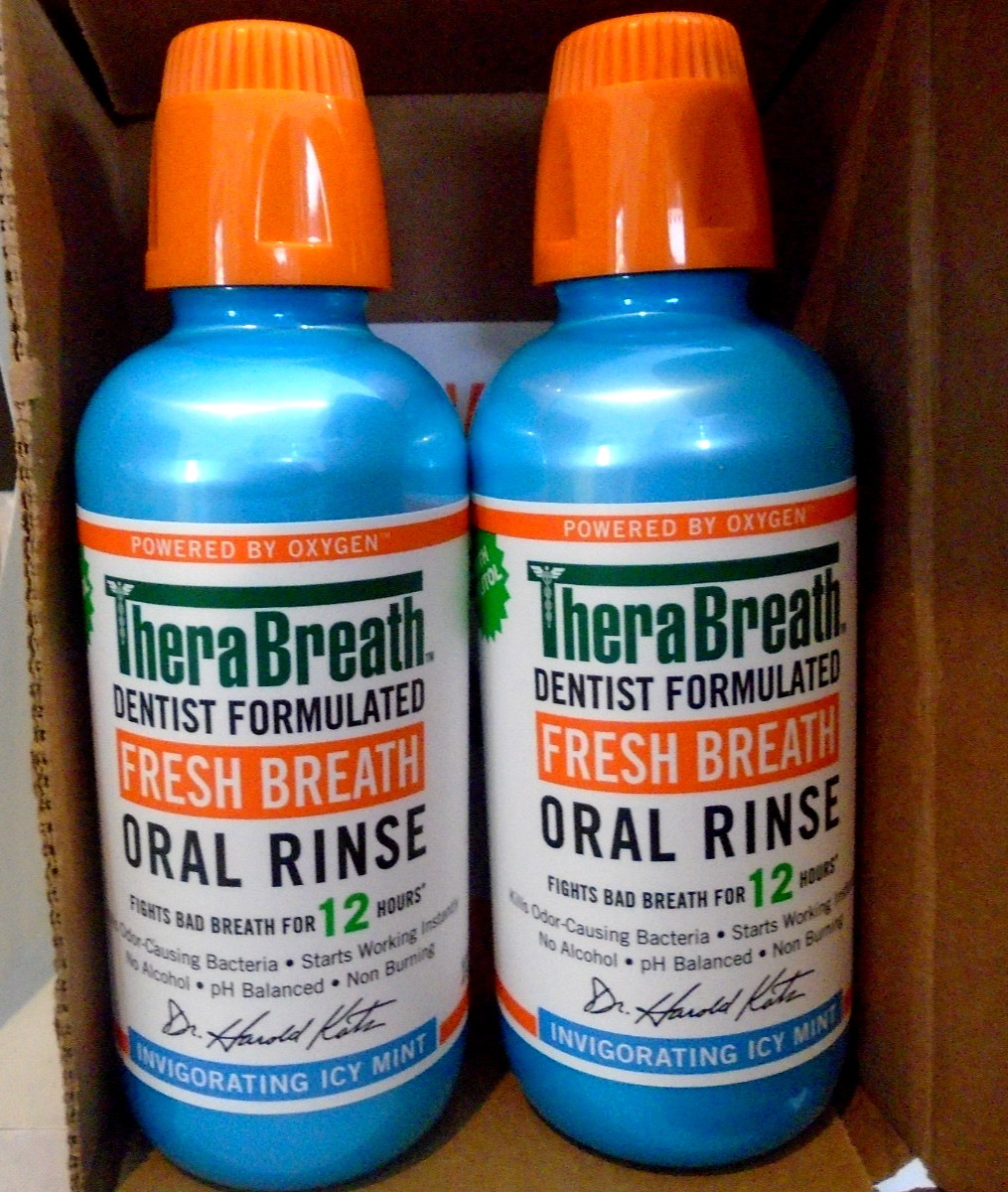 TheraBreath Fresh Breath Oral Rinse Icy Mint Flavor 16 oz. 2-PACK Exp. 08/2028