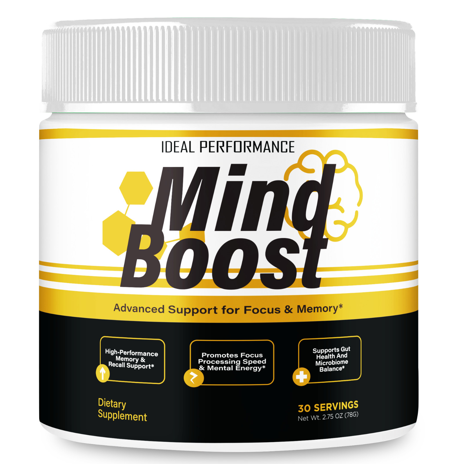 Mind Boost Day Supplements Powder - Official Mind Boost Supplements (1 Pack)