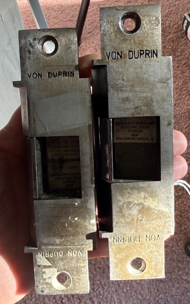 4 Von Duprin 6223/6221 Electric Strike Door Lock Strikes