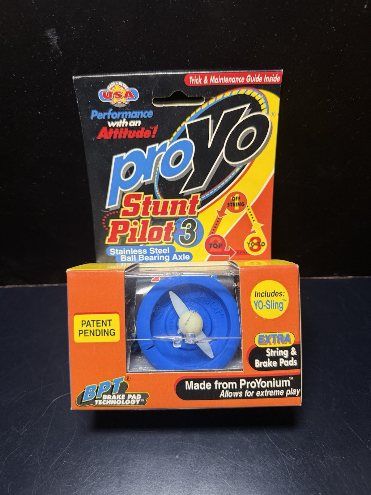 ProYo Stunt Pilot 3 NOS Sealed Vintage Yo-Yo USA Made Rare Ball Bearing Playmaxx