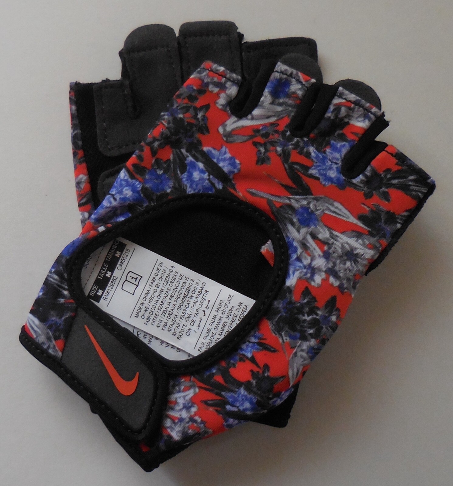 Nike Printed Gym Ultimate Fitness Gloves Black/Anthracite/Team Orange Women M