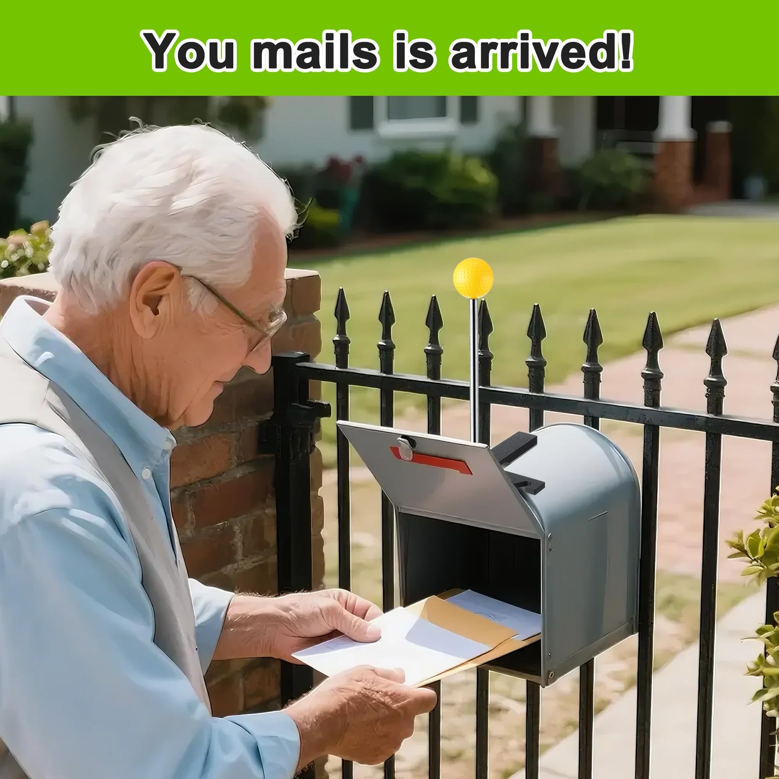 2 Pack Mailbox Notification Device, Mail Arrival Indicator Device, Mailbox Alert