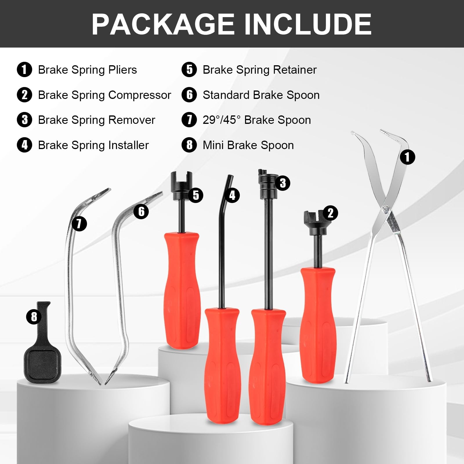 Lyhubmh 8 PC Drum Brake Tool Kit, Spring Set with Spring...