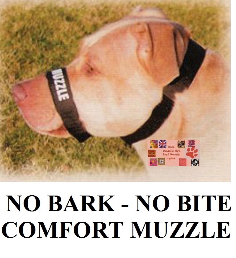 DOG Grooming Training No Bark/No Bite Comfort Quick Fit Adjustable MUZZLE *LARGE