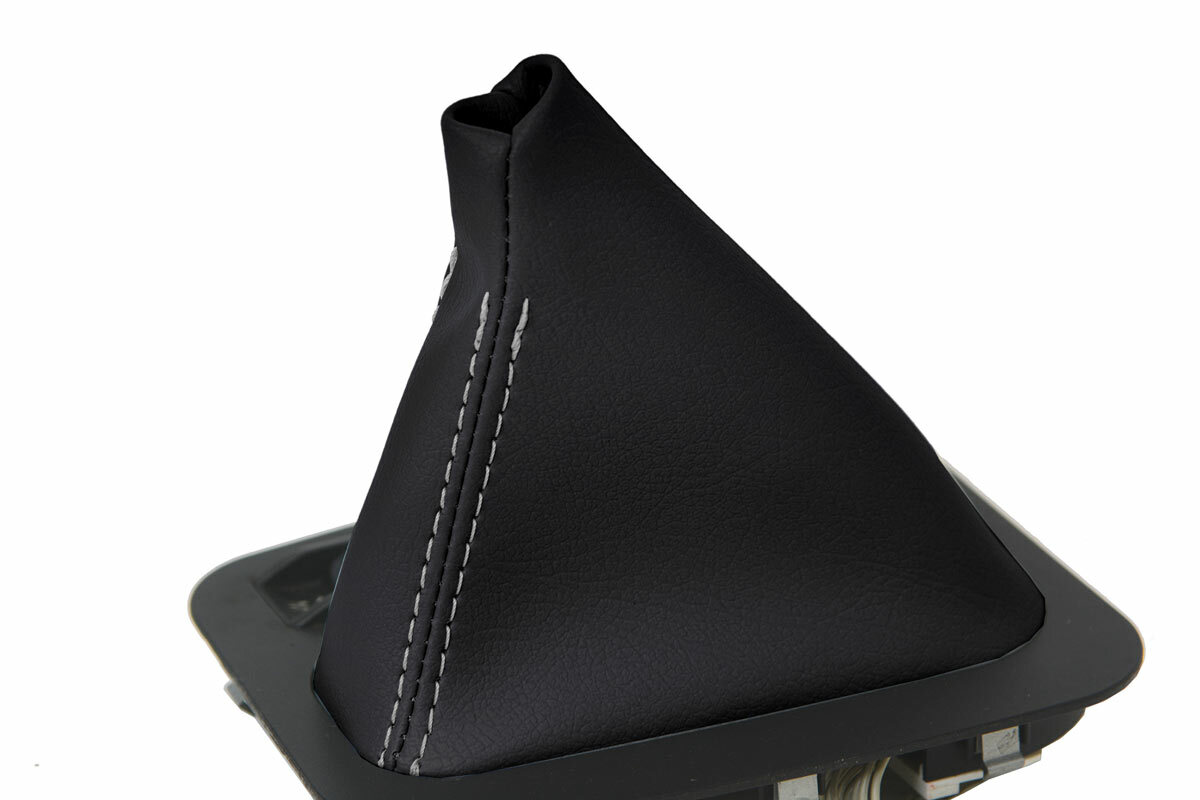 Automatic Shift Boot Cover Leather for BMW E38 1995-2001 Black Gray Stitch
