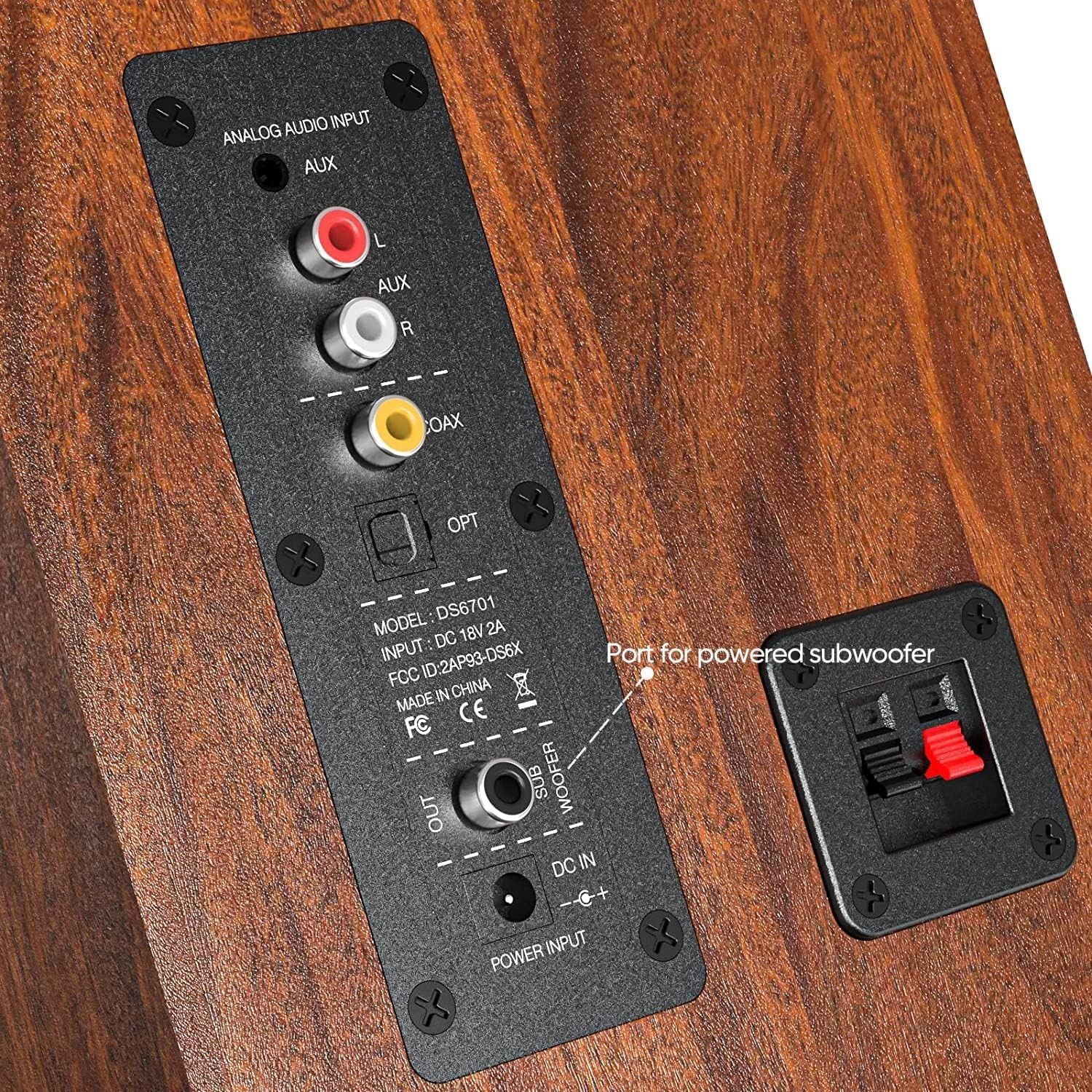 Dynamic Bluetooth Bookshelf Speakers with Remote Control & Subwoofer Output