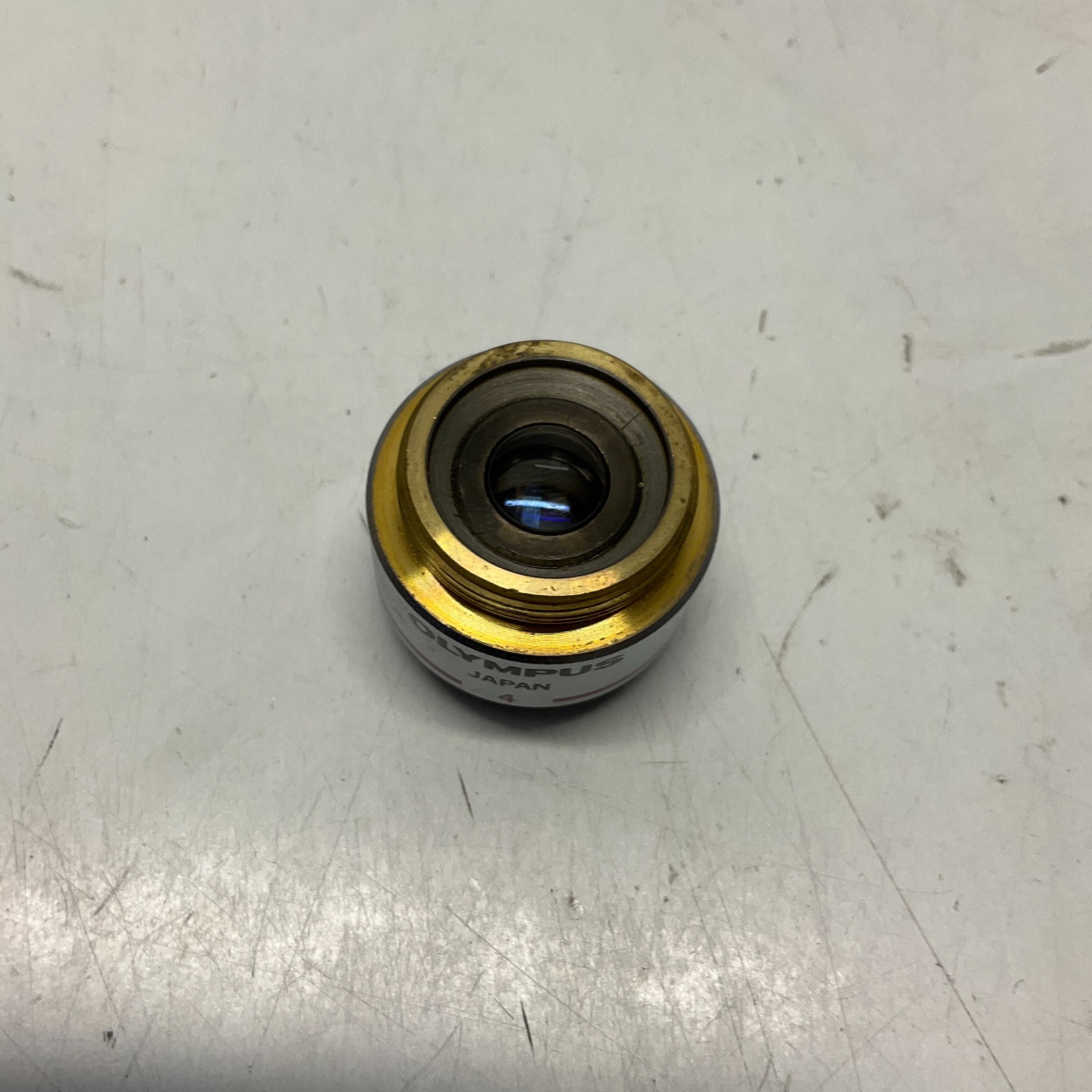 Olympus E A4 4x 0.10 Microscope Objective Lens