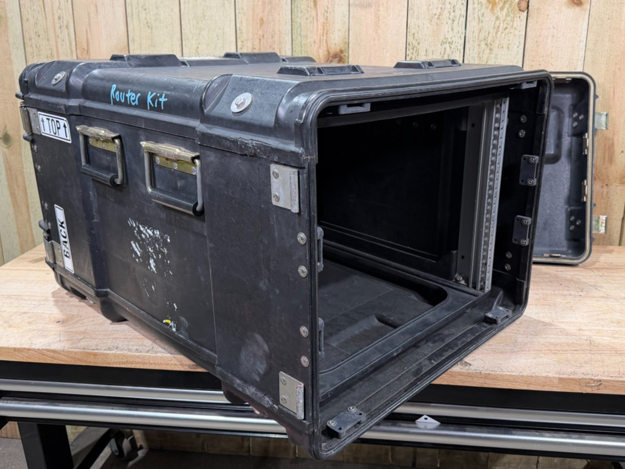 ECS Server 8U Rack Rackmount 19" X 24" Frame Waterproof Black Storage Case