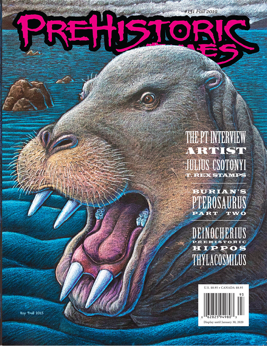#131 Issue Prehistoric Times dinosaur magazine PT Fall 2019 50% OFF!