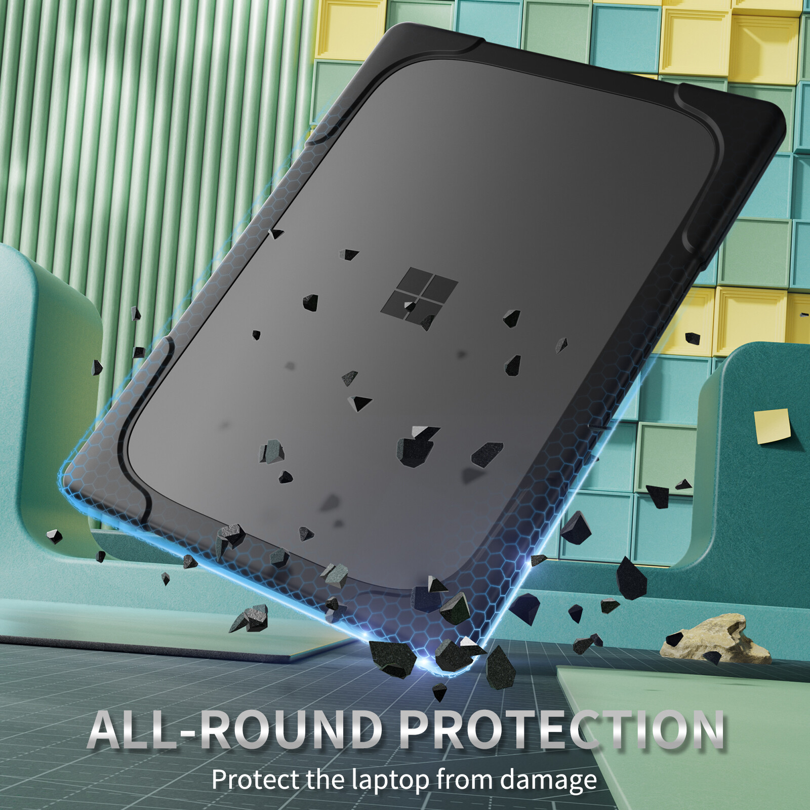 Shockproof Hard Shell Kickstand Case Cover for Microsoft Laptop 7 13.8" (2024)