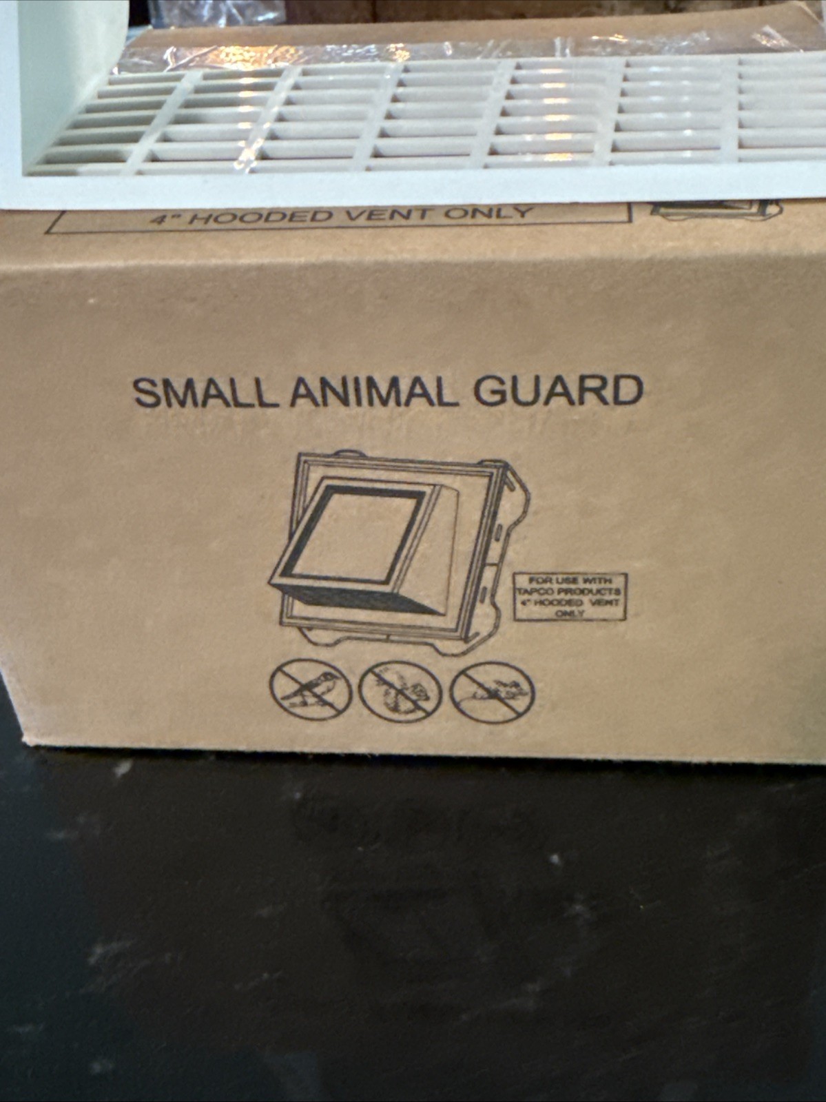 Small Animal Guard - Paintable - 4" Tapco Hooded Vent Insert Only