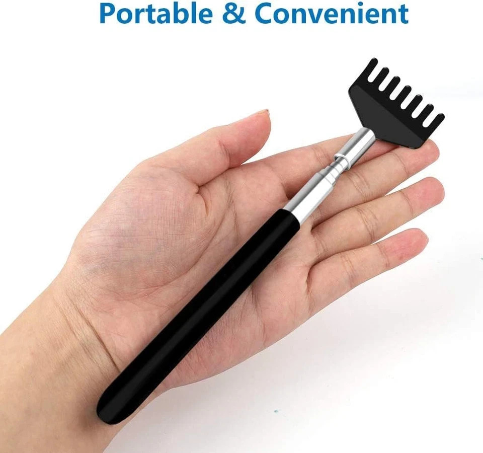 6 Pack Extendable Back Scratchers - Portable Telescoping Metal Hand Massagers