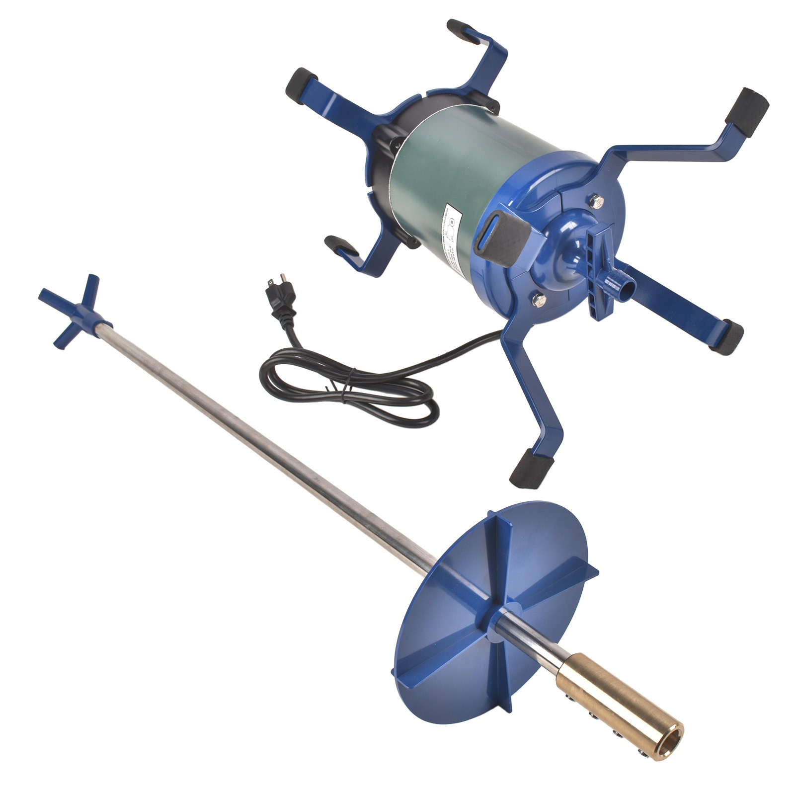 NEW SEPTIC TANK SHAFT AERATOR with 14" Blue Brackets 1/4 HP 115V 60HZ 1725 RPM