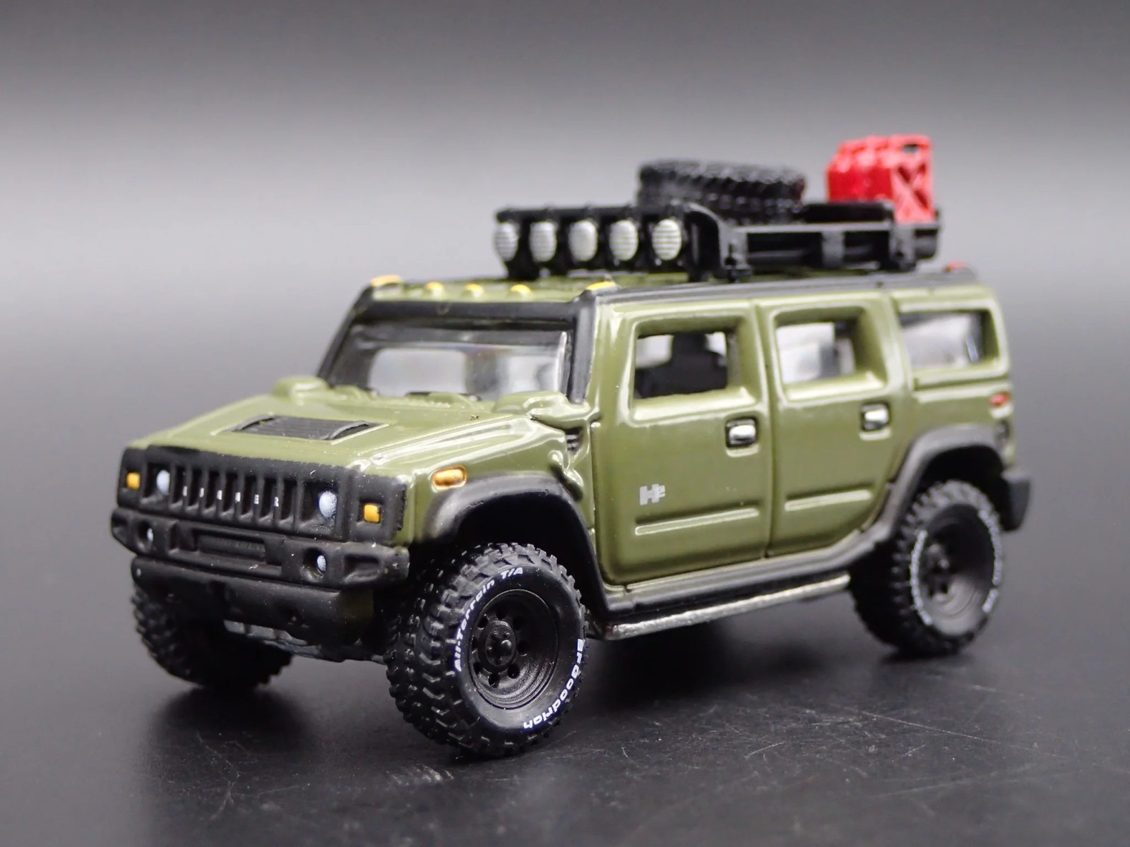 2003-2009 HUMMER H2 SUV W/ HITCH GREEN RARE 1:64 SCALE DIORAMA DIECAST MODEL CAR
