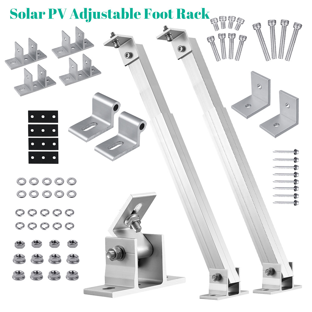 Solar Panel RV Tilt Mount Brackets Rooftop Flat Surface Adjustable Frame Home US