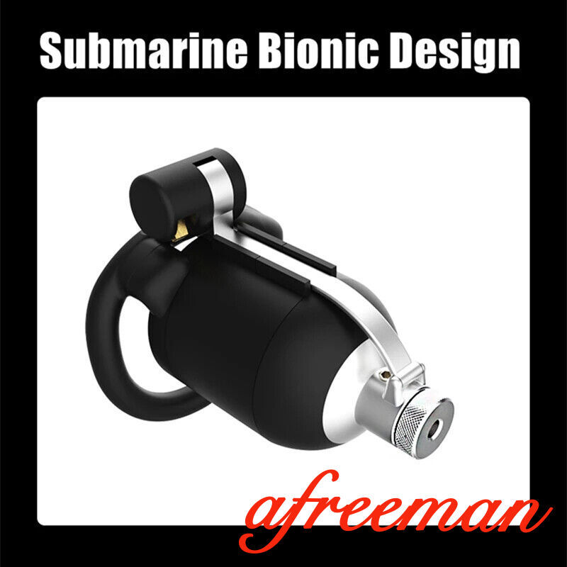 2023 NEW Bionic Design Hinged Cage Male Chastity Device Metal 2 Types Rings