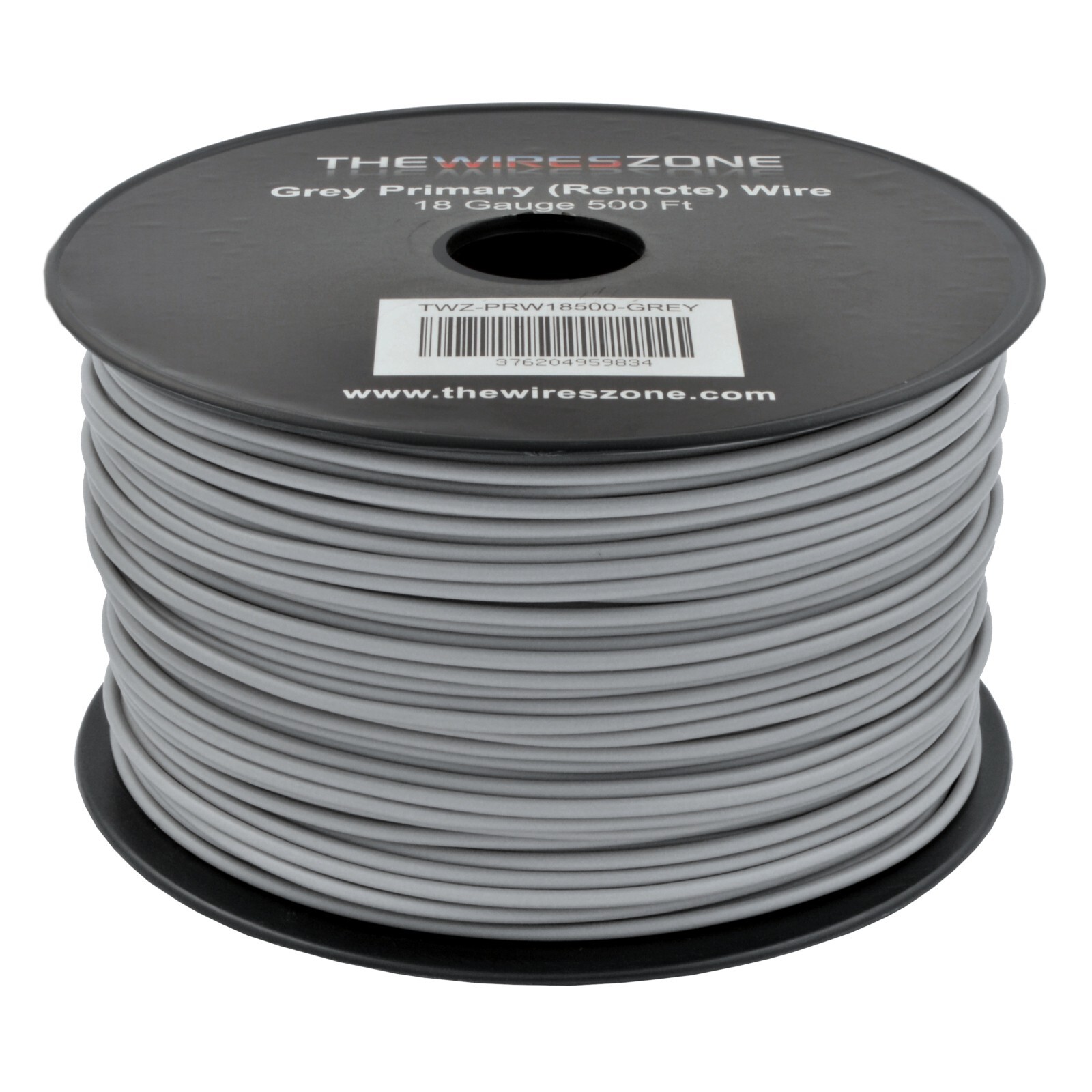 Gray 18 Gauge AWG 500ft Copper Clad Aluminum Stranded Primary Remote Wire Cable