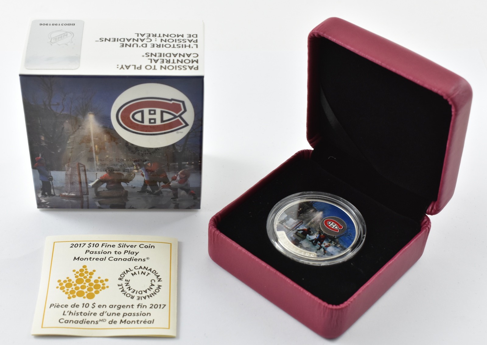 2017 Canada 10 Dollars Silver Passion To Play Montreal Canadiens W/ OGP *3518