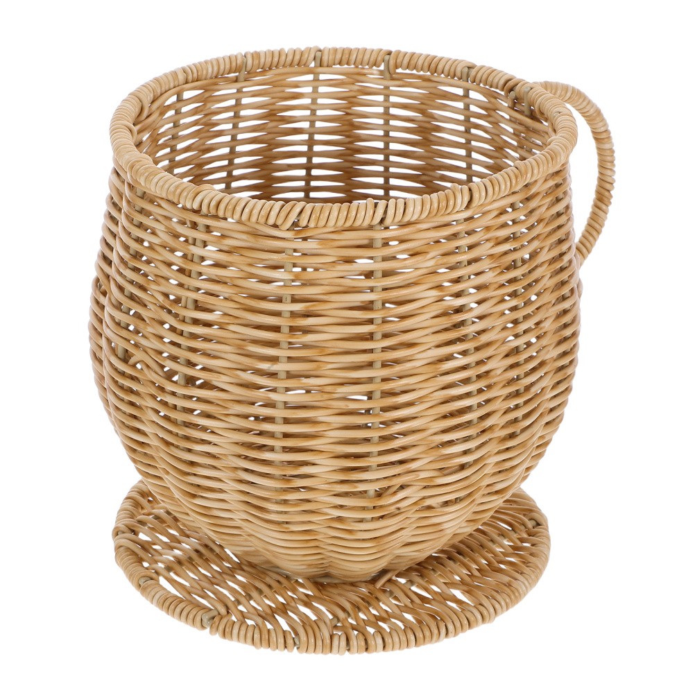 Decorative Wicker Baskets Egg Holder with Handle for Fresh Eggs Woven Rattan