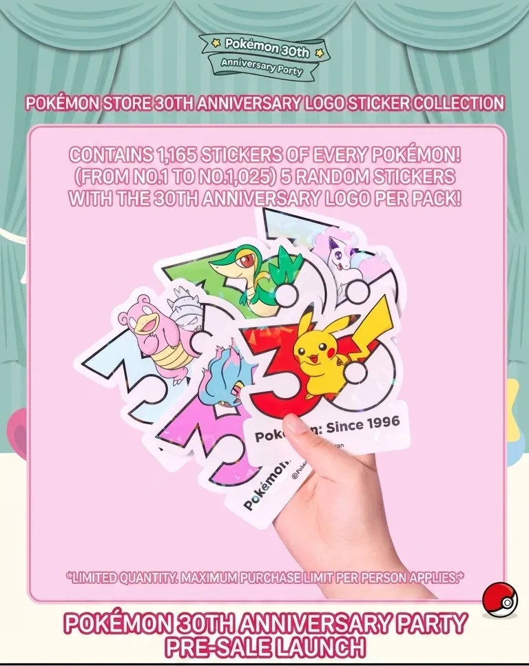 Pokemon 8th Gen Galar Pokemon Korea 30th Anniv Sticker Choose Your Singles