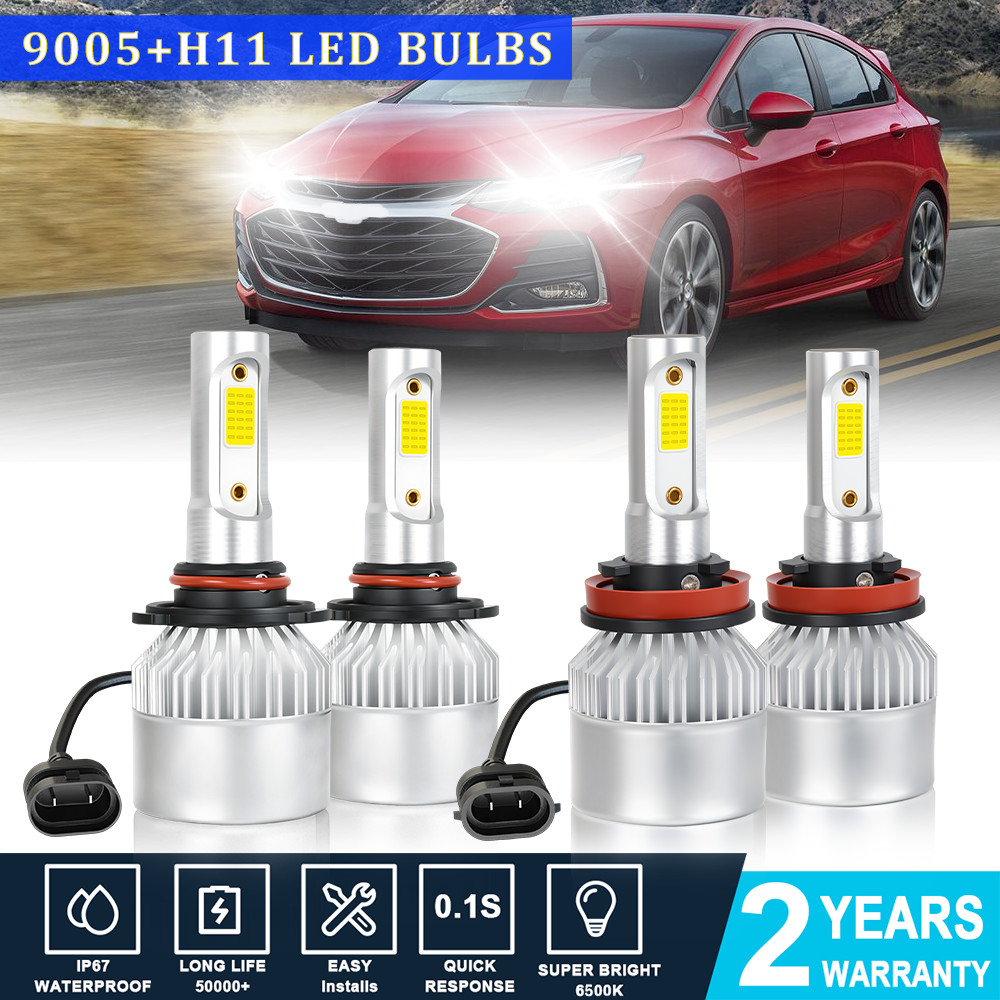 For 2016-2019 Chevy Cruze Sedan/Hatchback 4-Door 1.4L 1.6L 1.8L LED Headlights