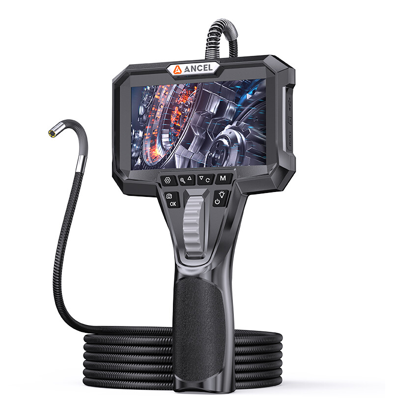 2-Way 210° Articulating Borescope Industrial Endoscope Inspection Camera 4.3''