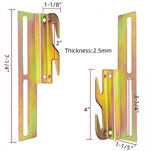 2 Pcs 711 Bed Frame Bolt On to Hook On Conversion Brackets for 2 Pieces