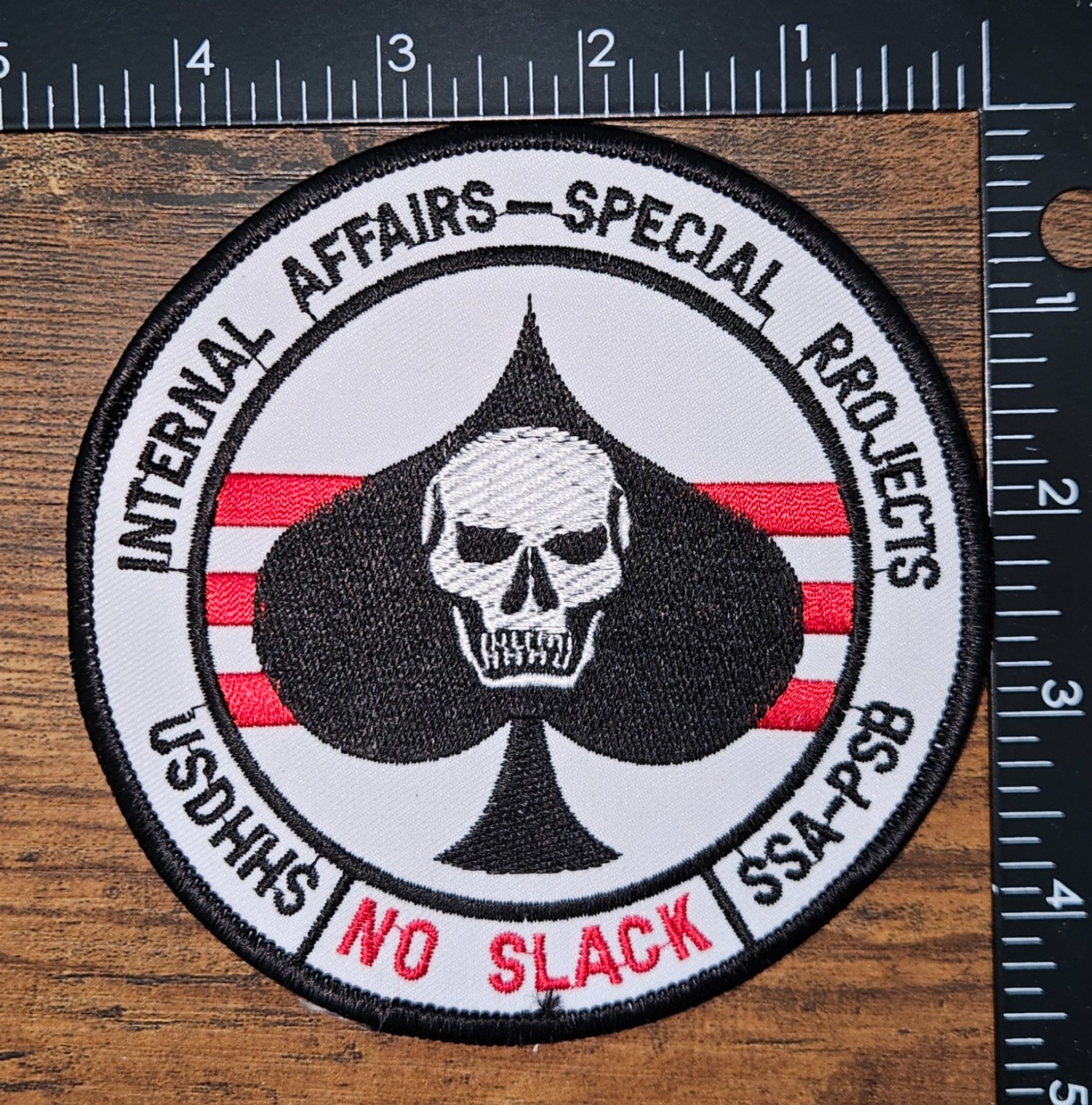 USDHHS Internal Affairs Special Projects No Slack SSA-PSB Spade Skull Patch