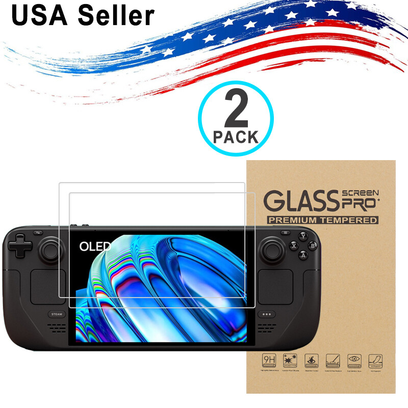 2PK Steam Deck 7" 2021 2022 Tempered Glass Screen Protector