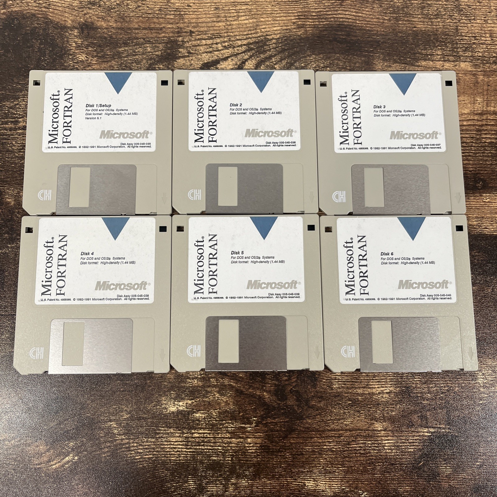 Vintage Microsoft FORTRAN for DOS Os/2 Floppy Disk 3.5”