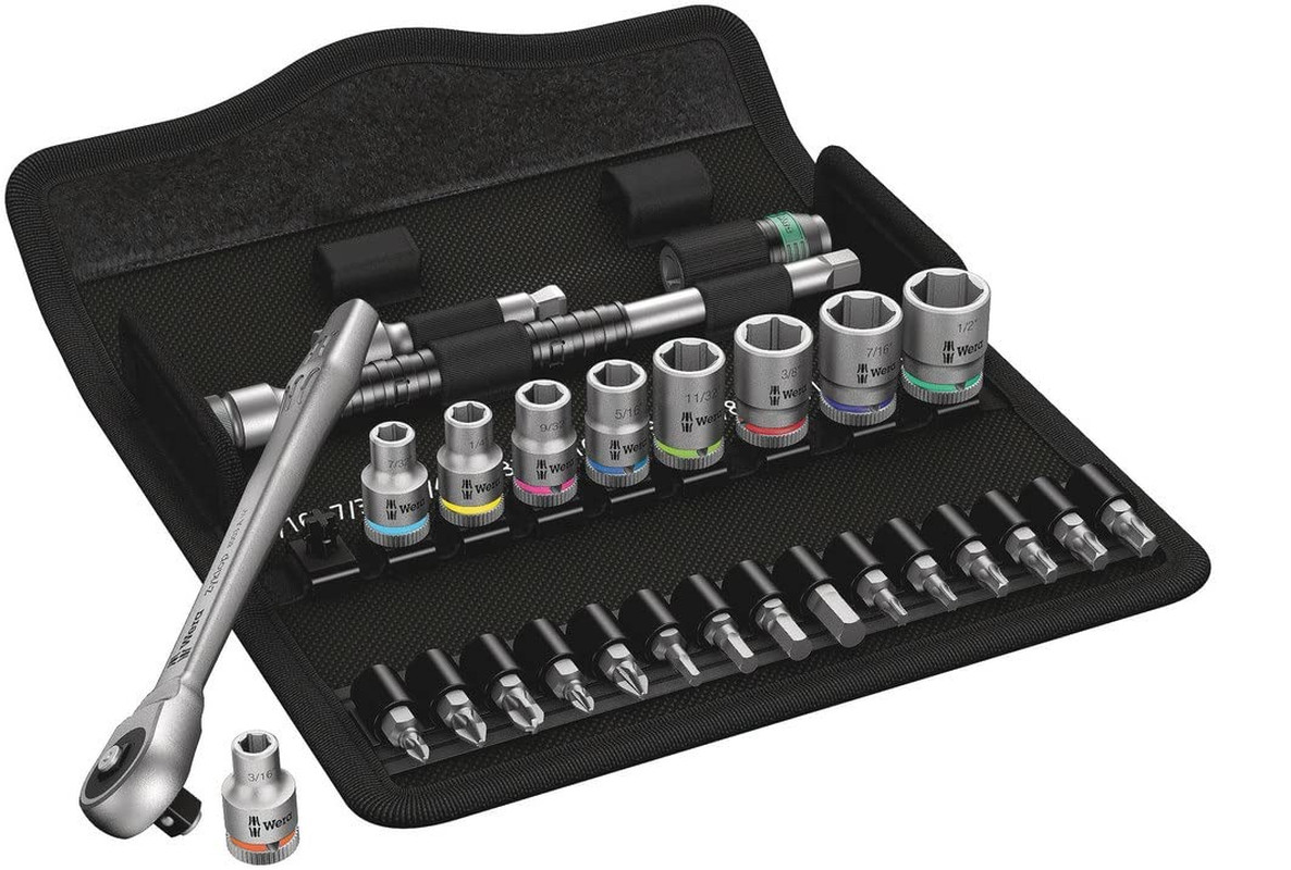 28-Piece 1/4" Metal Ratchet Tool Set - 8100 SA 10 Imperial Square