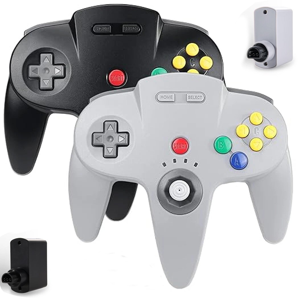 2.4G Wireless N64 Controller Console Gamedpad w/Rumble Pak For Nintendo N64 US
