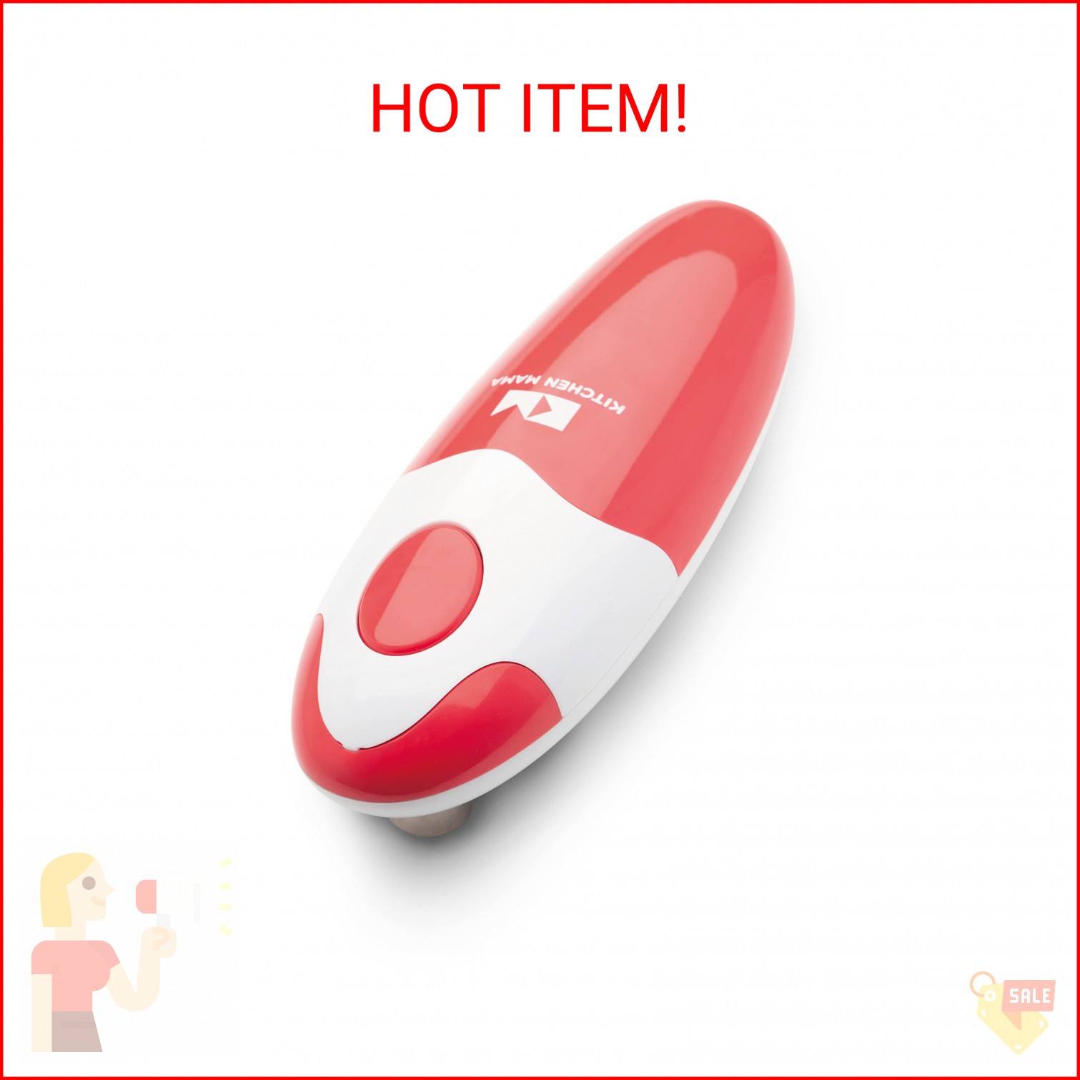Kitchen Mama Auto Electric Can Opener: Open Your Cans with A Simple Press of But