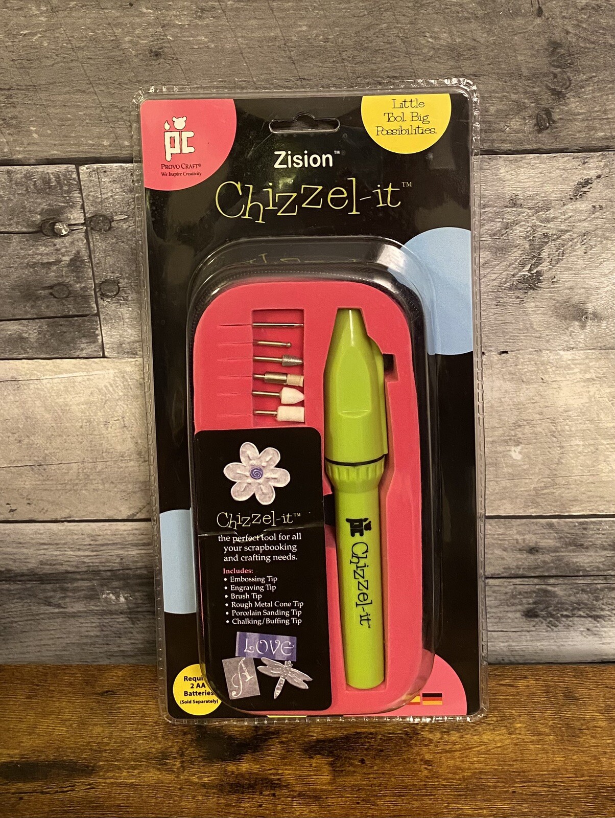 Zision CHIZZEL-IT Scrapbooking Crafting Tool W/ Embossing Engraving Chalking Tip
